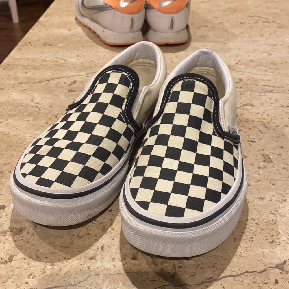 Vans slip on checkerboard